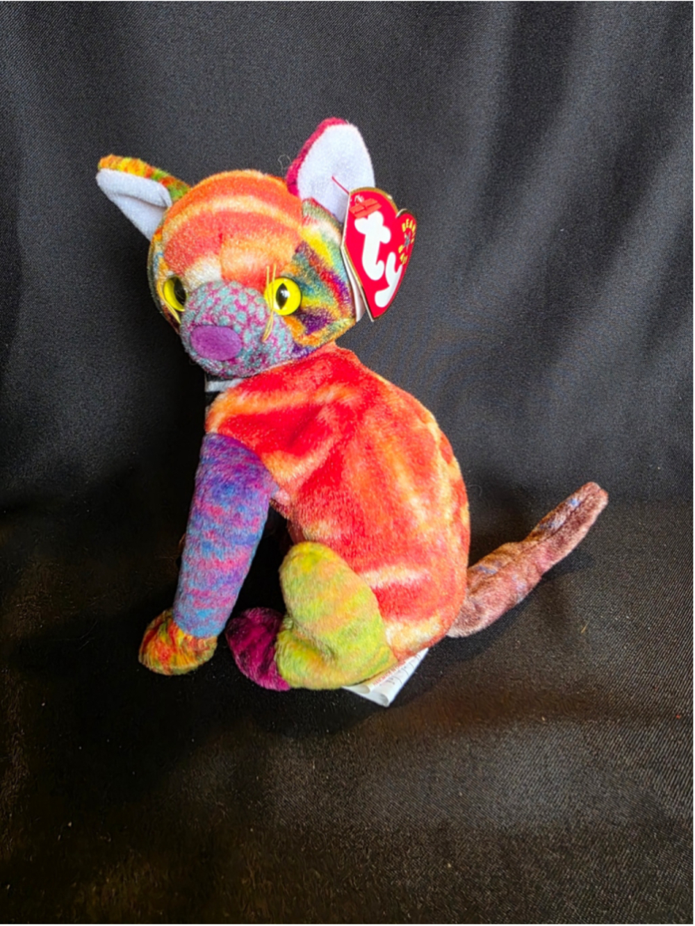 Ty Beanie Baby Kaleidoscope Cat Stuffed Animal vintage